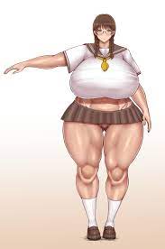 1girls ass bbw braided twintails breasts brown hair brown  miniskirt brown skirt chubby female female focus female only huge breasts  large areolae large breasts larger female long twintails miniskirt