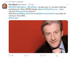 Le Journaliste Et Editorialiste Eric Revel Annonce Son Depart De Balance Ton Post Sur C8 Mais Aussi De L Emission Avec Eric Zemmour Sur Cnews Jean Marc Morandini