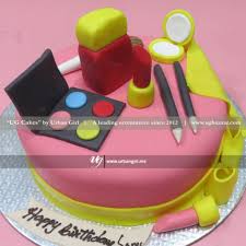 Order and pick up from a local bakery, supermarket or ice cream shop and enjoy. Makeup Cake For Make Up Lovers