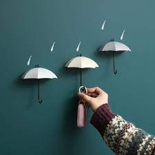 3 Piece Decorative Umbrella Wall Hooks Storage Hooks Wall Hooks Wall Key Holder