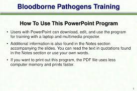Check spelling or type a new query. Ppt Bloodborne Pathogens Training Powerpoint Presentation Free Download Id 1293961