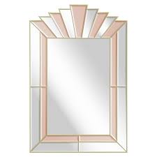 Art Deco Style Mirror With Clear And Champagne Tinted Mirrored Panels 1970s Lobel Modern Nyc