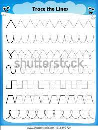 la feuille de calcul prescolaire trace image vectorielle stock libre droits 516399724 coloriage disney