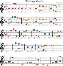 Color Coded Free Violin Sheet Music For The Wedding March Free Violin Sheet Music Violin Sheet Music Piano Music