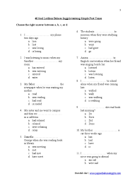 Pengertian, rumus, fungsi dan contoh kalimat present continuous tense 40 Soal Latihan Bahasa Inggris Tentang Simple Past Tense