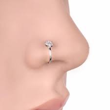 Flower Nose Ring Price 12 99 This Flower Nose Ring Has An Elegant And Beautiful Design Made Of Silver And Light Nose Ring Jewelry Body Jewelry Nose Jewelry