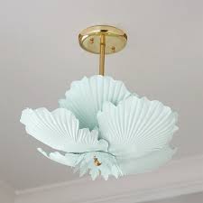 Suitable for mounting to wall electrical junction box with j bracket for direct hard wiring. Lotus Flower Ceiling Light Large Shades Of Light