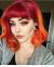 Cherry Red Shoulder Length Red Hair