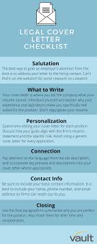 Technically, a cover letter is only required when the job posting or company specifically state so. Legal Cover Letter Checklist Infographic