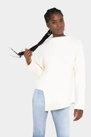 Asymmetrical Hem Sweater Peace Love World