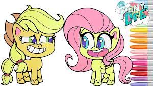 This wonderful show brought this adorable action figures to life for so many boys and girls throughout the years. My Little Pony Pony Life Coloring Book Pages Fluttershy Applejack Youtube