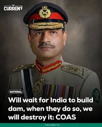 Chief of Army Staff (COAS) Field Marshal Syed Asim Munir has pledged to  defend the country's water rights at all costs, even if the forces have to  destroy any controversial dam that