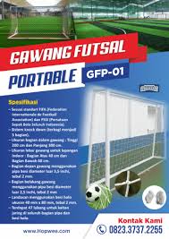 Tujuannya adalah memasukkan bola ke gawang lawan, dengan memanipulasi bola dengan kaki. Gawang Futsal Portable Hopwee