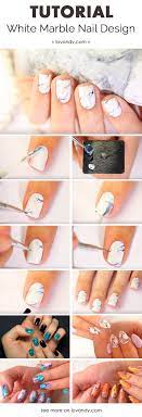Apply a comparatively thick and opaque nail polish to the target image within a stamping plate. Diy How To Do White Marble Nails Step By Step Marble Nails Tutorial Marble Nails Diy Nail Art