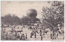 Paris Xvii Porte Maillot Rond Point Anime Attelages Tramway Vue Du Ballon Captif Timbre 1904 Arrondissement 17 Porte Maillot Paris Photo Paris Insolites