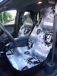 1 Set Of Nfl Raiders Print Seat Cover And 1 Piece By Chailinsews Truck Seat Covers Unique Items Products Nfl Raiders