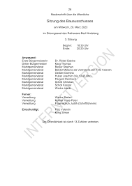 Sitzung des Bauausschusses