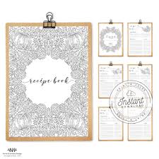 Use our free recipe binder printable to make a colorful diy recipe book! Printable Recipe Book Inserts Anna Grunduls Design
