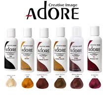 Choose options 10 crystal clear 38 sunrise orange 39 orange blaze 46 spiced amber 48 honey brown 52 french cognac 56 cajun spice 58 cinnamon 60 truly red 64 ruby red 68 crimson 69 wild cherry 70 raging red 71 intense red 72 paprika 76 copper brown 78 rich amber 79 burgundy envy 82 pink. Adore Semi Permanent Hair Color 4 Oz Bottle Roots Hair Beauty