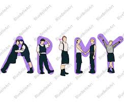 Deviantart is the world's largest online social community for artists and art enthusiasts, allowing people to connect through the creation and sharing of art. Colour Block Art Of Bts In The Army Pose From Butter Mv Heungtan