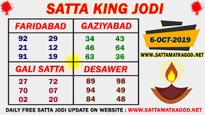 6 10 2019 Satta King Jodi Chart Gali Satta Desawer Satta Jodi Online Lottery Winning Lottery Numbers Lottery Numbers