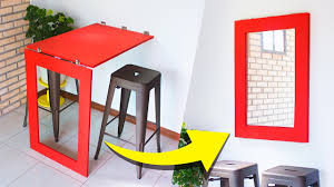 Diy Mesa Espelho Dobravel Youtube Se você quer aumentar ainda mais a sensação de amplitude da casa, opte pela mesa de parede com tampo de vidro. diy mesa espelho dobravel
