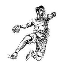 hand sketch handball players vector jogadores de handebol handebol handbol pinterest