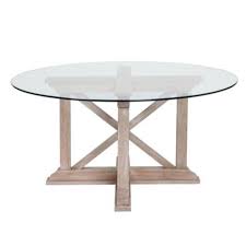 Rencourt Round Dining Table White Wash From Z Gallerie Glass Round Dining Table Round Dining Table Dining Table