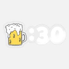 Bier Alkohol Trinken Betrunken Bar Wortspiel' Sticker | Spreadshirt