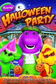 In this cartoon show there is a purple dinosaur figure, who likes to help anyone. Barney S Halloween Party Video 1998 Imdb