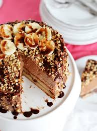 With only 4 ingredients, this is a super yummy way to enjoy nutella in refrigerated form! Bananen Nutella Torte Kuchendeern