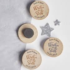 These Personalized Wooden Wedding Magnets Are The Perfect Keepsake For The Bride And Groom And All Of The Wedding Magnet Wedding Gift Favors My Wedding Favors
