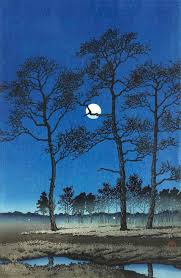 japanese art print winter moon over toyama plain etsy japanese woodblock printing japan art japanese prints