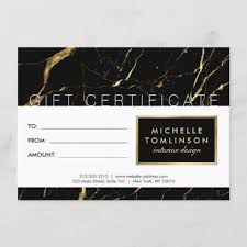 Black And Gold Marble Designer Gift Certificate Zazzle Com Gift Voucher Design Black And Gold Marble Voucher Design