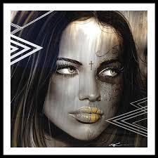 Black And White Sugar Skull Framed Art Prints for Sale