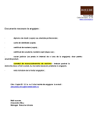 Acte Necesare Pt Angajare