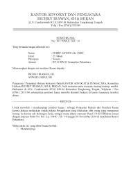 Oleh karena itu, tanpa perlu basa basi dan untuk contoh surat kuasa khusu pidana, saya akan memberikan contoh surat kuasa khusus pidana dalam. Surat Kuasa Richky Irawan