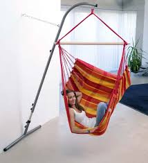 Here is a hammock chair that is made with simple materials like fabric, wood dowels, a strong rope, and other items. Diy Hammock Chair Indoor Hammock Hanging Chair With Stand Hammock Chair Stand Hammock Chair Stand Diy Swinging Chair