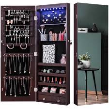 Jewelry in an elegant jewelry armoire cabinet becomes a bathroom makeup storage behind a fashionable and interior vanity mirror full length mirrorlarge capacity. Wall Mounted Full Length Mirror Jewellery Cabinet Paulbabbitt Com