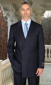 Shop for and buy mens double breasted suits online at contempo suits. Classic Double Breasted Color Navy Suit With Pinstripe