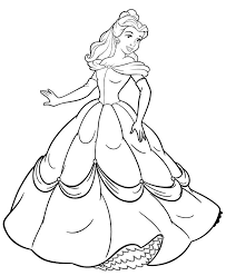 Free Printable Belle Coloring Pages For Kids Princess Coloring Pages Belle Coloring Pages Princess Coloring