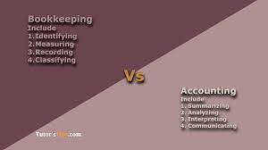 Prepare accounts payable files and process cheques for signing and distribution ! Difference Between Bookkeeping And Accounting Tutor S Tips