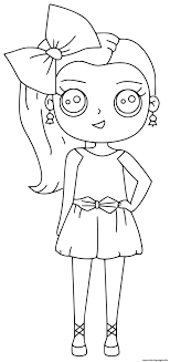 Jojo siwa coloring pages have been widely searched by girls recently. Jojo Siwa Kawaii Cute Girl Coloring Pages Printable