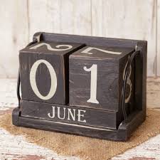 Wooden Blocks Calendar Primitive Decorating Country Wooden Calendar Block Calendar