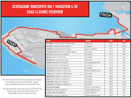 watch for road closures as scotiabank vancouver half