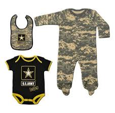 Army Infant Trooper Clothing Set Army Onesie Army Baby Bib
