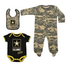 army infant trooper clothing set army onesie army baby bib