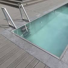 Luxe Pools Stainless Steel Overflow Pool System Marine Inox Luxe Pools Manufactures Stainless Steel Pool Luxury Swimming Pools Pool Patio Designs Overflow Pool