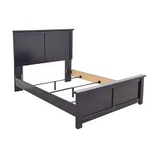 Headboard and footboard upholstery in polyester velvet. 87 Off Ashley Furniture Ashley Furniture Black Queen Panel Bed Beds