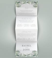 Greenery Wedding Invitation Concertina Wedding Invitation Etsy Portrait Wedding Invitations Wedding Invitations Folded Wedding Invitation